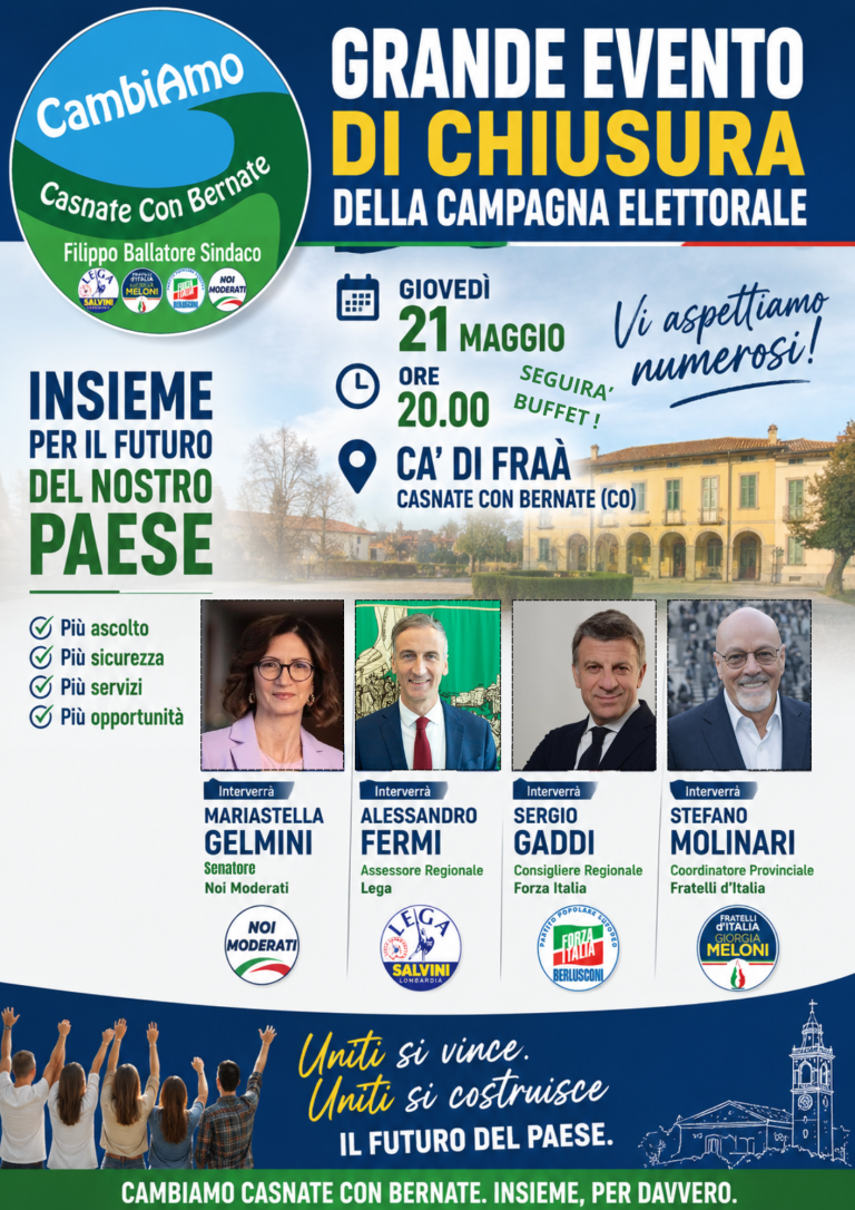 CHIUSURA CAMPAGNA ELETTORALE